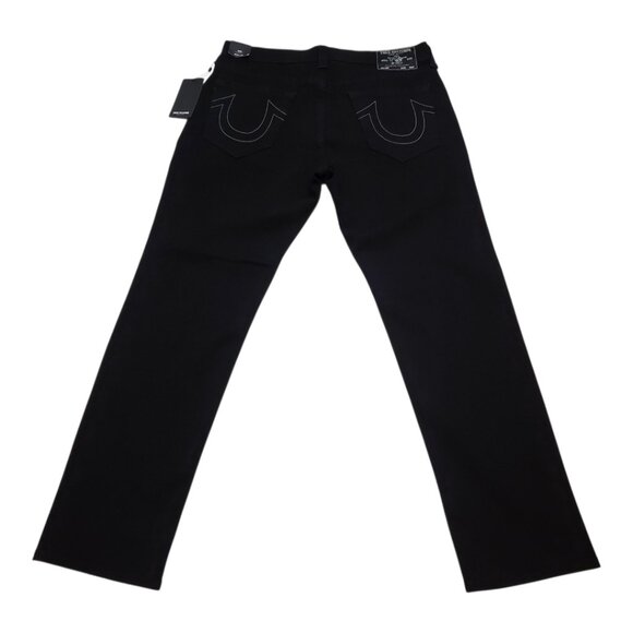 NEW TRUE RELIGION Men's Geno Relaxed Slim Black Jeans - Picture 9 of 16